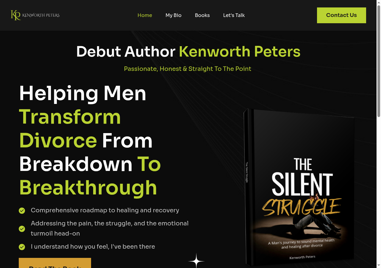 Kenworth Peters website screenshot