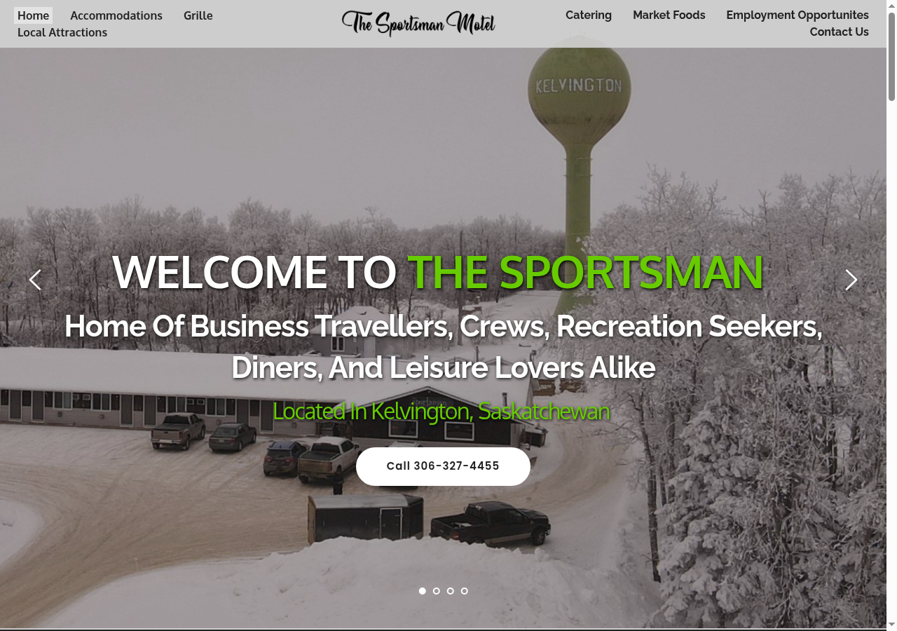 The Sportsman Motel website screenshot